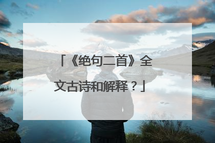 《绝句二首》全文古诗和解释?