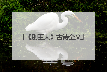 《别董大》古诗全文