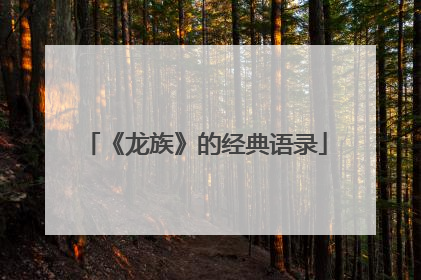 《龙族》的经典语录