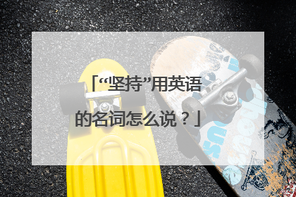 “坚持”用英语的名词怎么说?