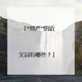 “尊严”的近义词有哪些?