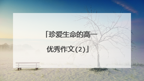 珍爱生命的高一优秀作文(2)