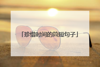 珍惜时间的简短句子
