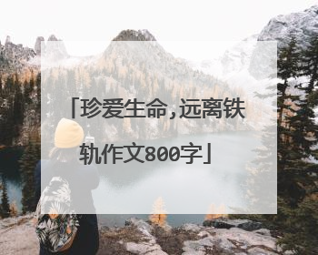 珍爱生命,远离铁轨作文800字