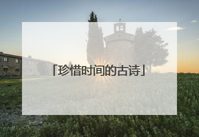 珍惜时间的古诗