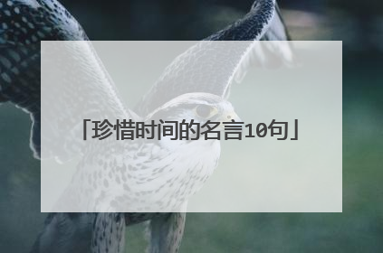 珍惜时间的名言10句