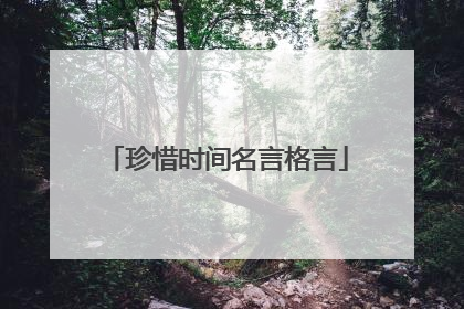 珍惜时间名言格言