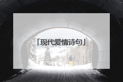 现代爱情诗句