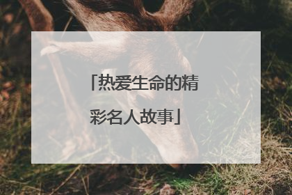热爱生命的精彩名人故事