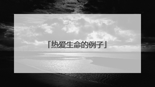 热爱生命的例子