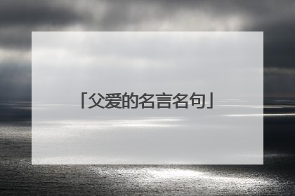 父爱的名言名句