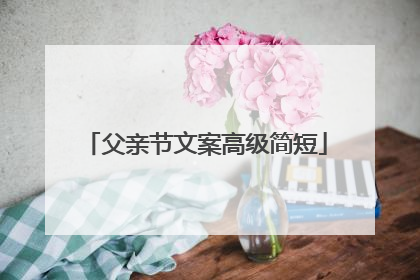 父亲节文案高级简短