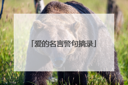 爱的名言警句摘录