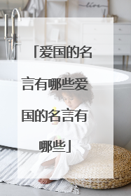 爱国的名言有哪些爱国的名言有哪些