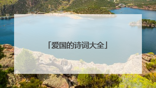 爱国的诗词大全