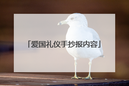 爱国礼仪手抄报内容
