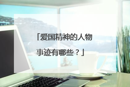 爱国精神的人物事迹有哪些?