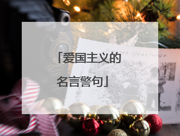 爱国主义的名言警句