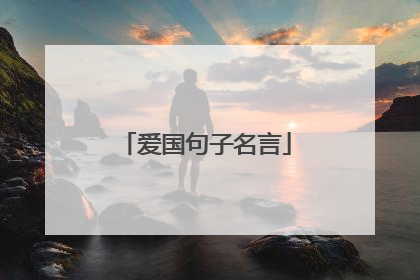 爱国句子名言