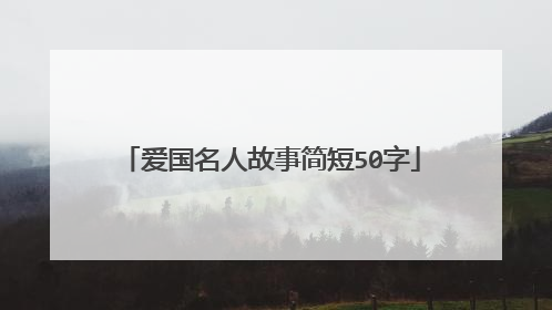 爱国名人故事简短50字