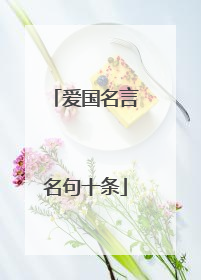 爱国名言名句十条
