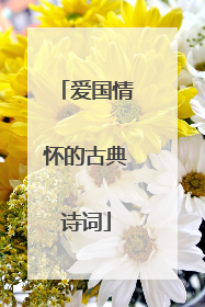 爱国情怀的古典诗词