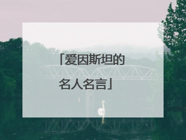爱因斯坦的名人名言