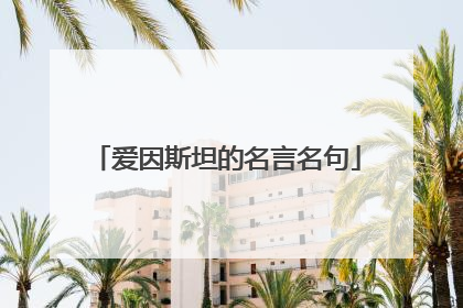 爱因斯坦的名言名句
