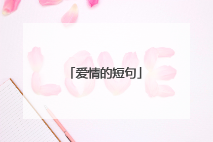 爱情的短句