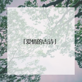 爱情的古诗