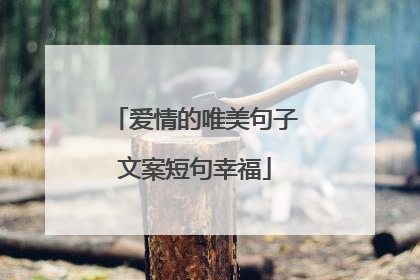 爱情的唯美句子文案短句幸福
