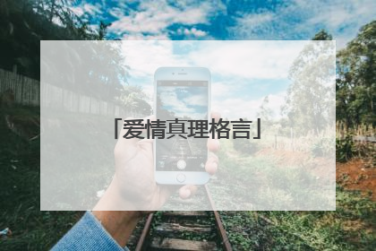 爱情真理格言