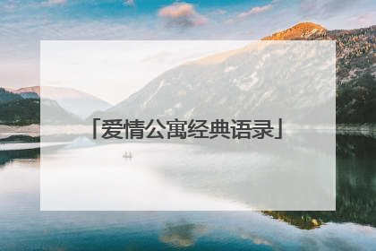 爱情公寓经典语录