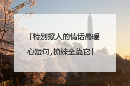 特别撩人的情话最暖心短句,撩妹全靠它