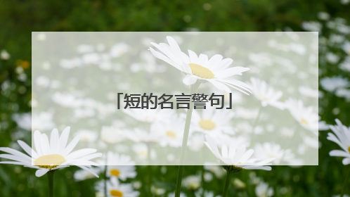 短的名言警句