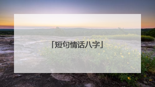 短句情话八字