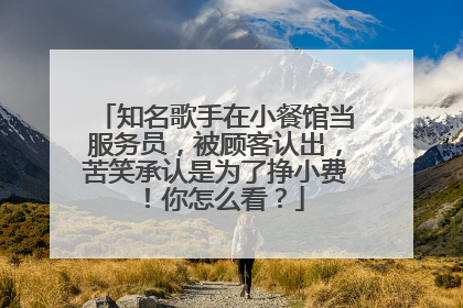 知名歌手在小餐馆当服务员,被顾客认出,苦笑承认是为了挣小费!你怎么看?