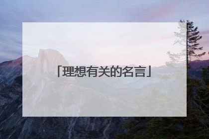 理想有关的名言