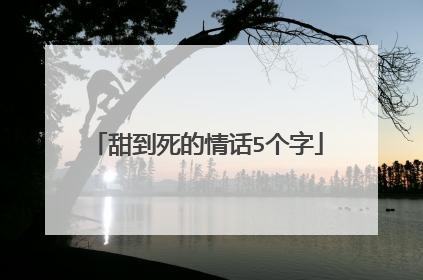 甜到死的情话5个字