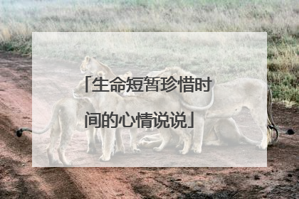 生命短暂珍惜时间的心情说说