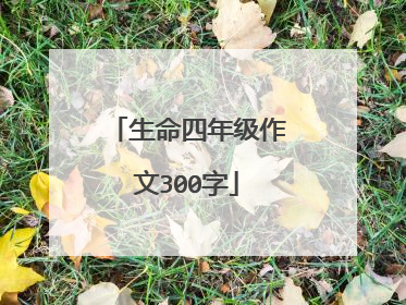 生命四年级作文300字