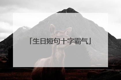 生日短句十字霸气
