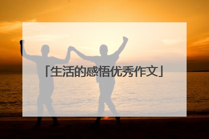生活的感悟优秀作文