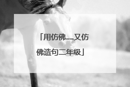 用仿佛……又仿佛造句二年级