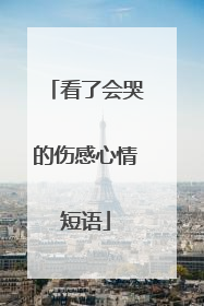 看了会哭的伤感心情短语
