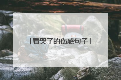 看哭了的伤感句子