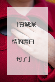 真诚深情的表白句子