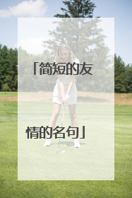 简短的友情的名句
