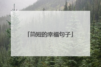 简短的幸福句子