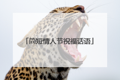 简短情人节祝福话语